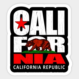 California Republic (vintage distressed look) Sticker